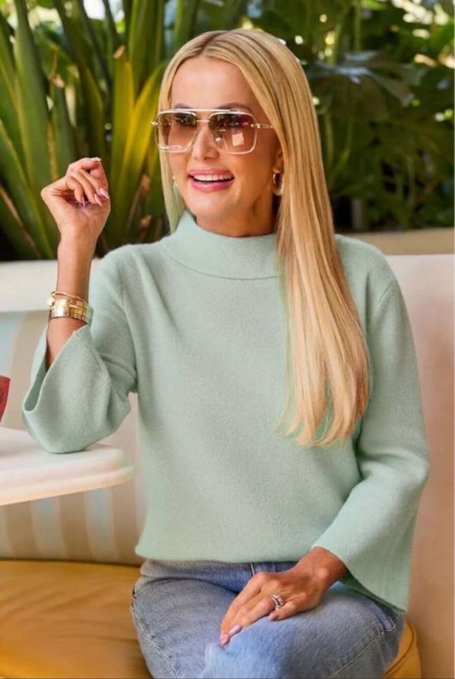 AVARA Jackie Light Blue Knit Sweater - Medium